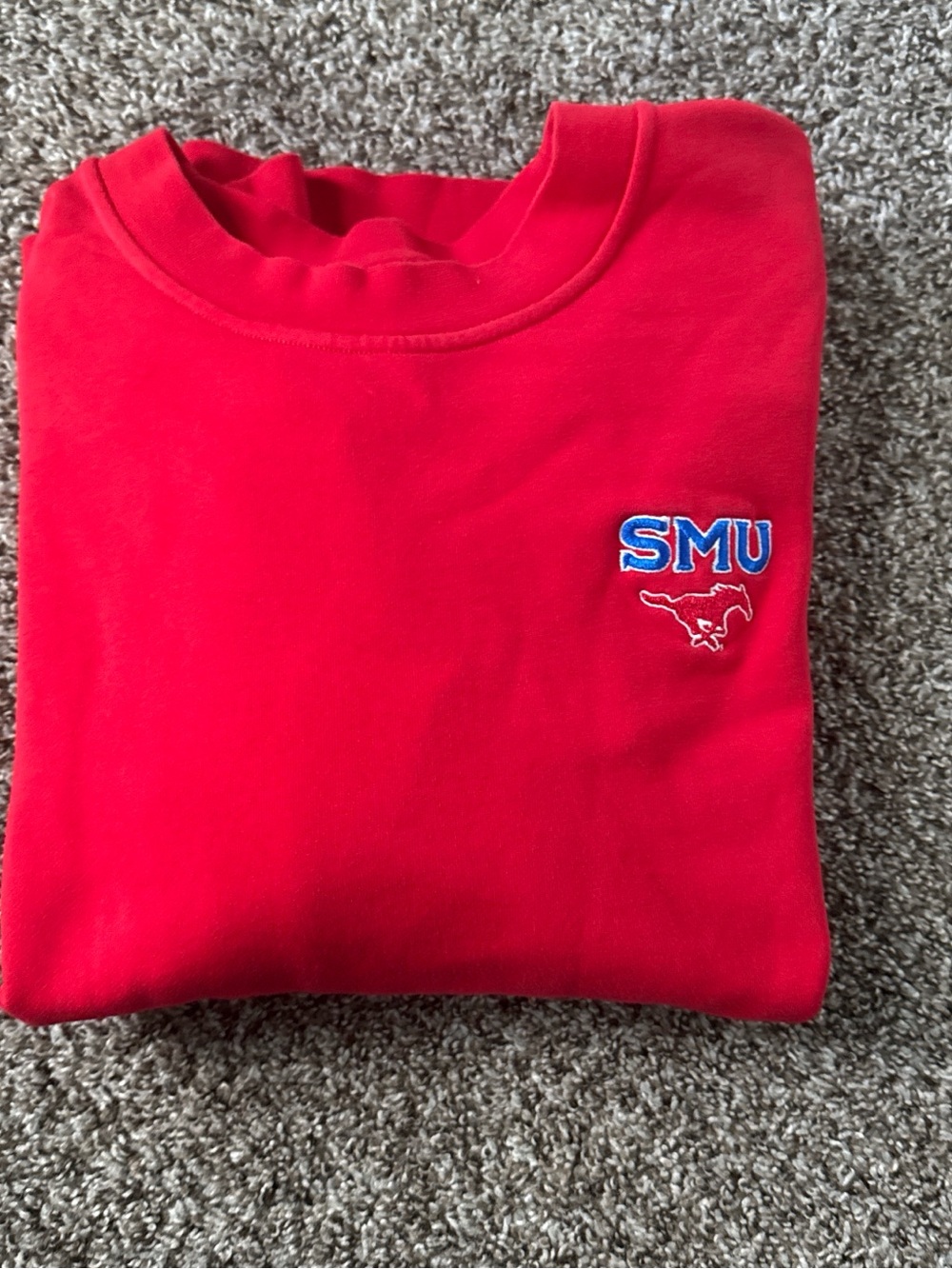 Lululuemon SMU Red Embroidered Crewneck Sweatshirt